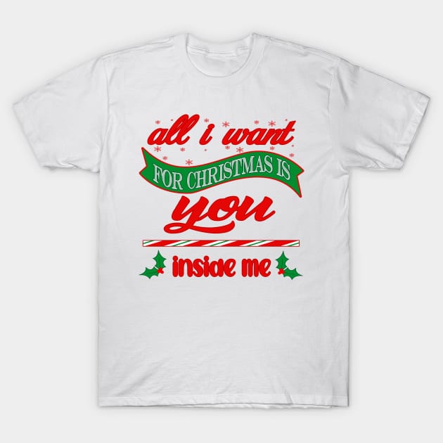 All I want for Xmas is you T-Shirt by rachybattlebot